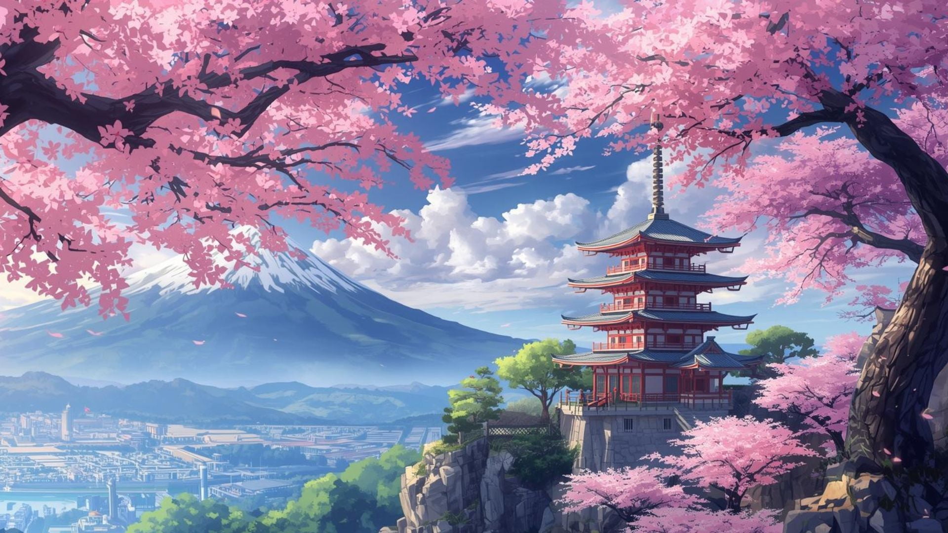 Fondo templo anime shinden